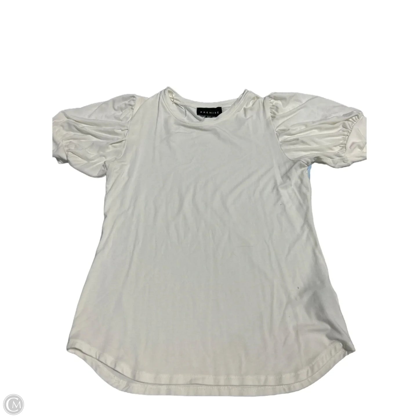 Top Short Sleeve By Premise In White, Size: Sp