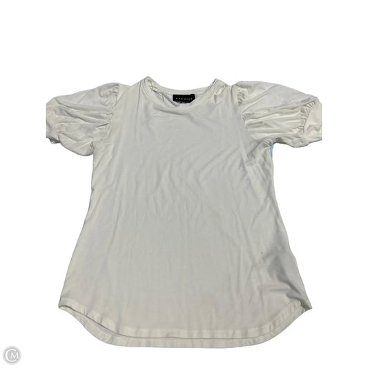 Top Short Sleeve By Premise In White, Size: Sp