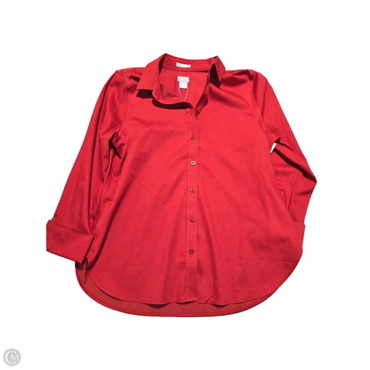 Top 3/4 Sleeve By Chicos In Red, Size: M