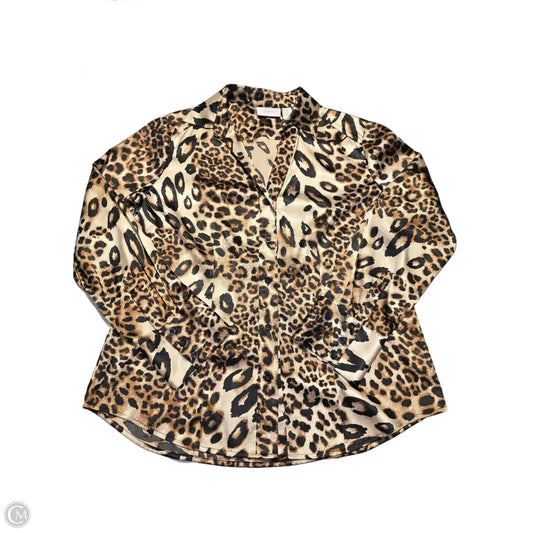 Top Long Sleeve By Chicos In Animal Print, Size: S