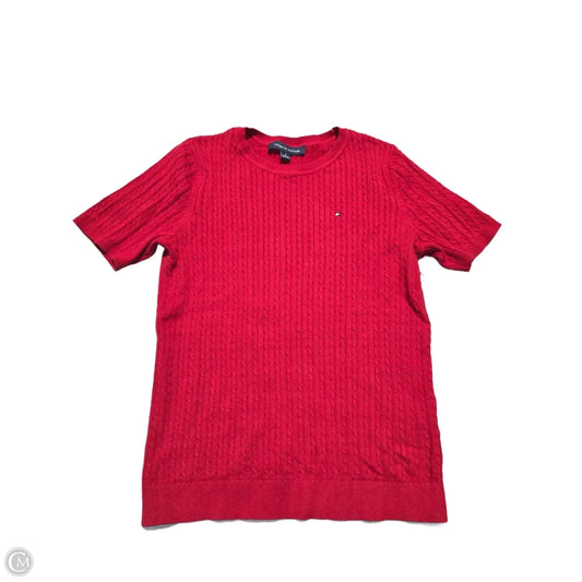 Top Short Sleeve By Tommy Hilfiger In Red, Size: M
