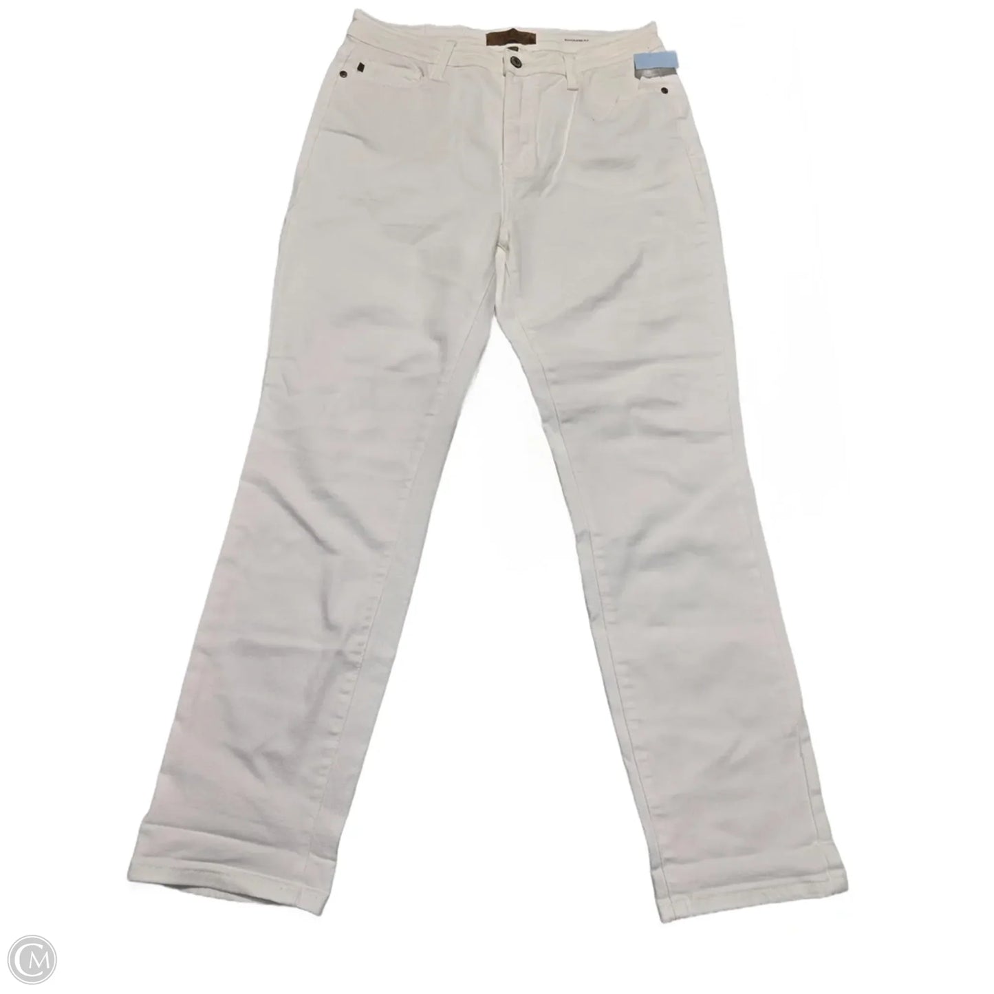 Jeans Boyfriend By Judy Blue In White, Size: 12