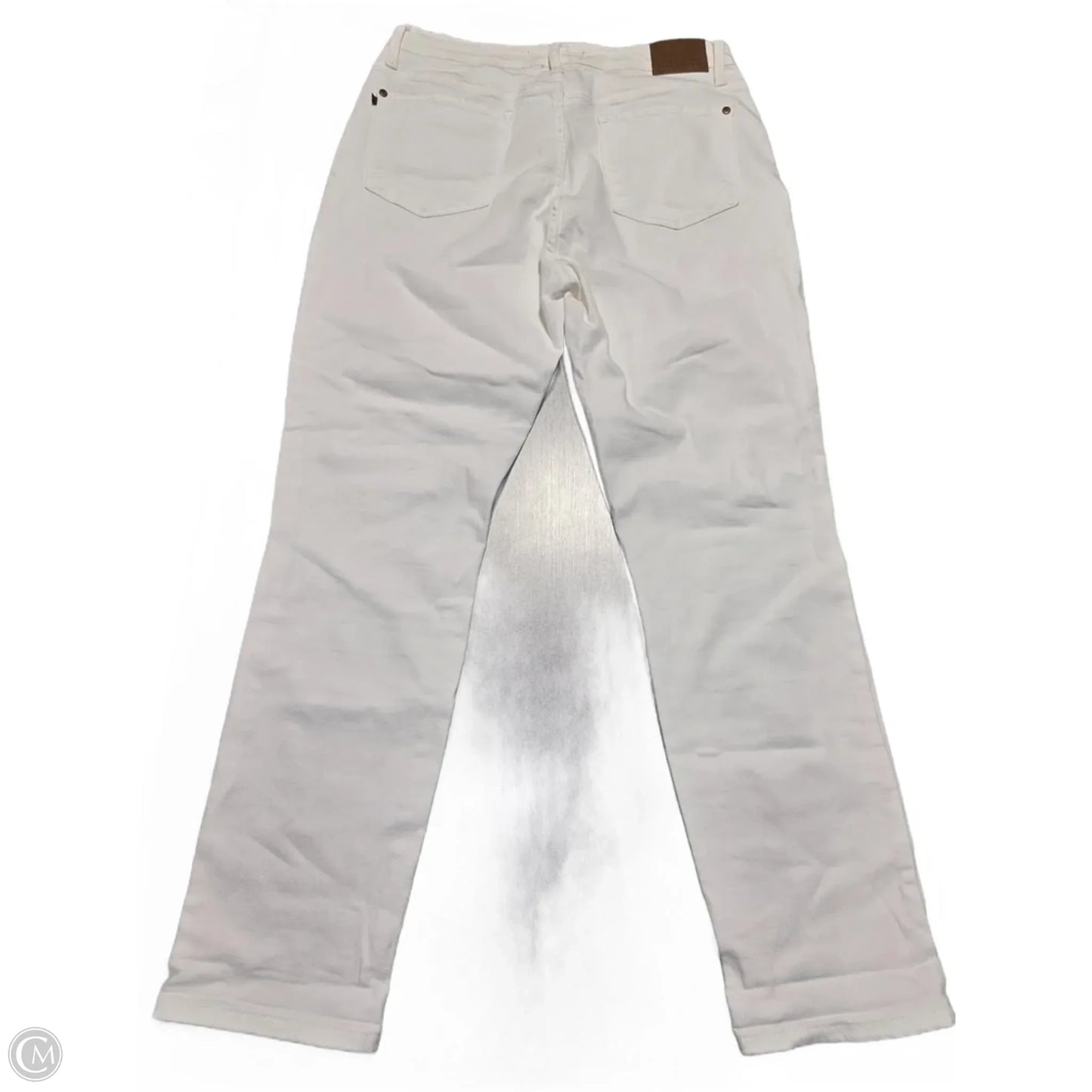 Jeans Boyfriend By Judy Blue In White, Size: 12