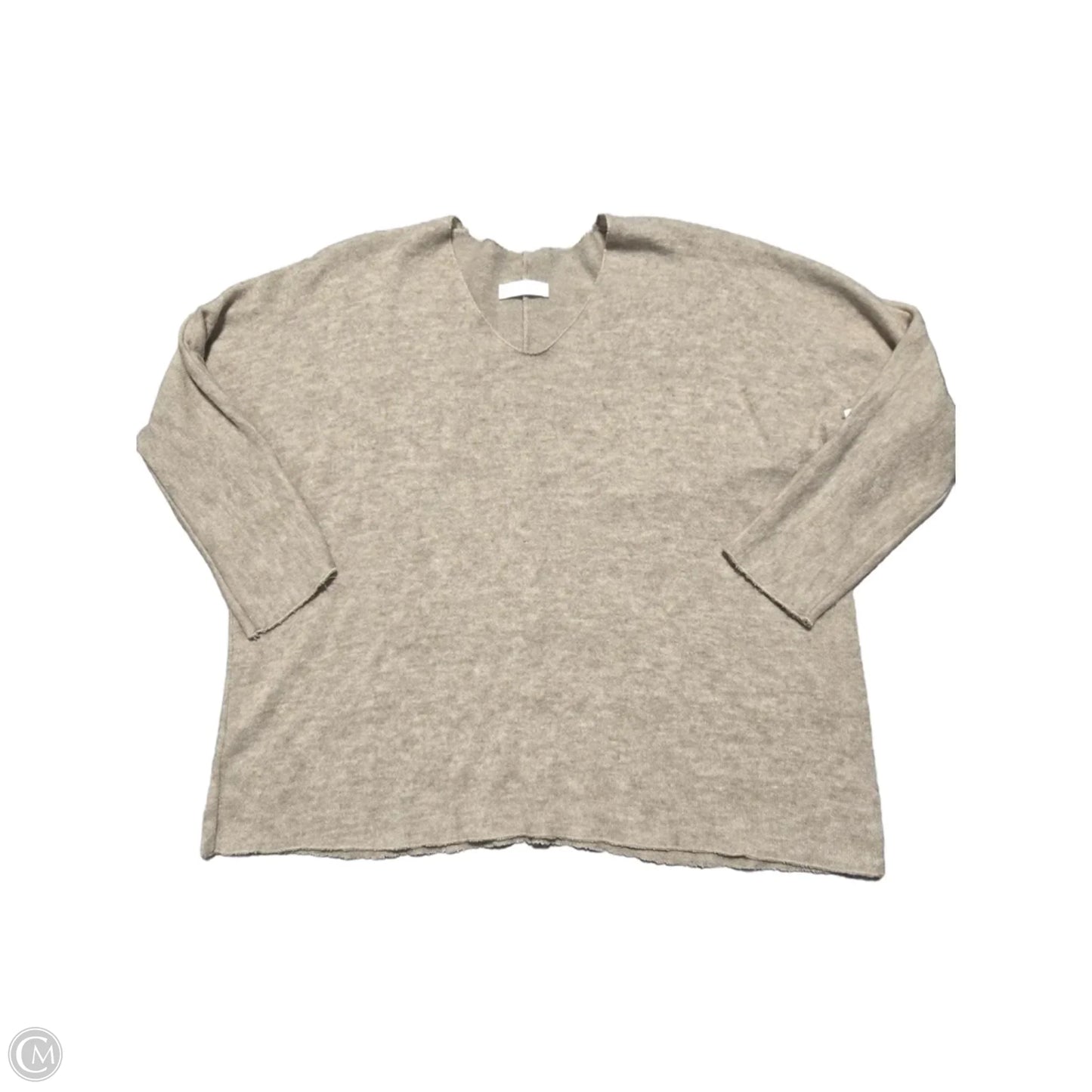 Top Long Sleeve By Cmc In Tan, Size: M