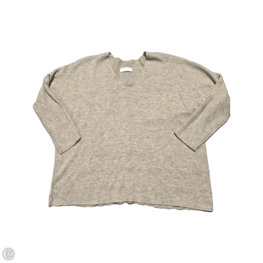 Top Long Sleeve By Cmc In Tan, Size: M