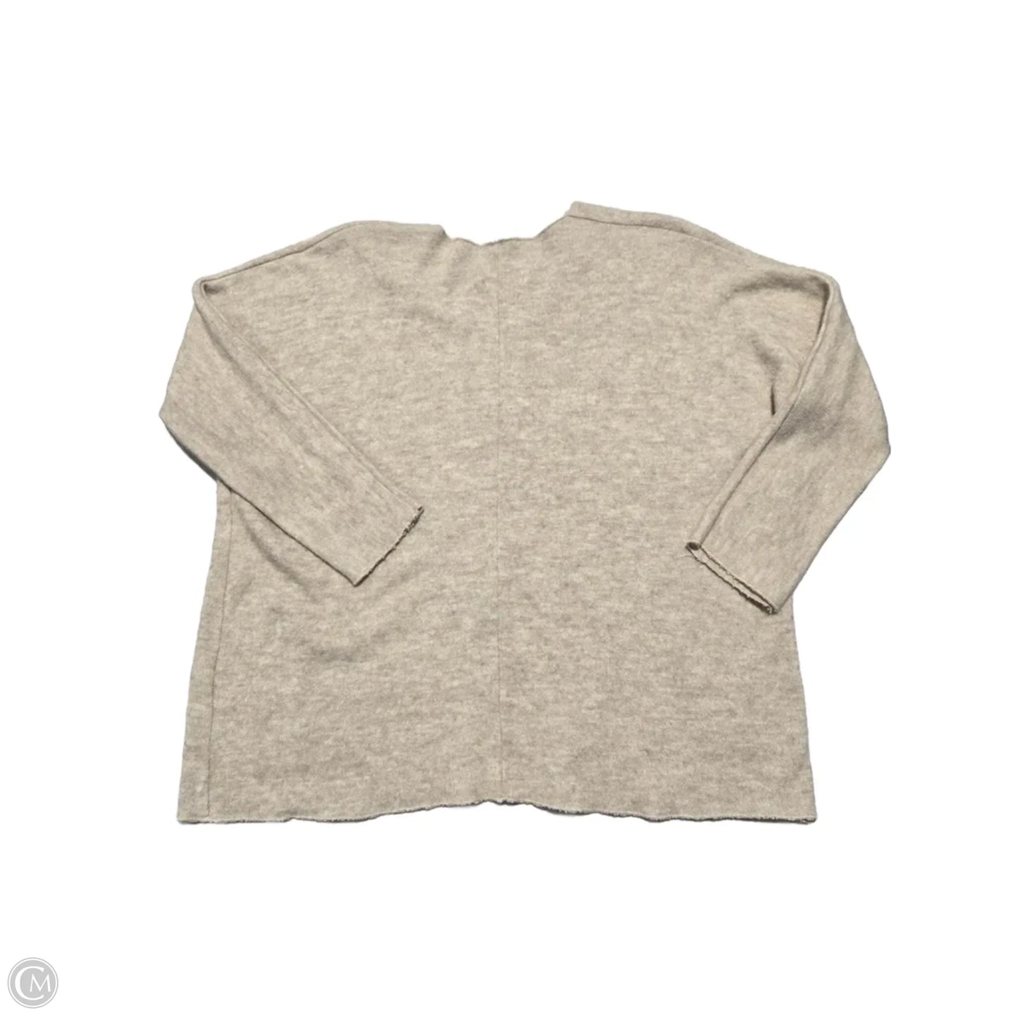 Top Long Sleeve By Cmc In Tan, Size: M