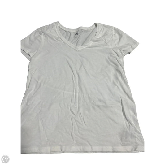 Top Short Sleeve By Gap In White, Size: L