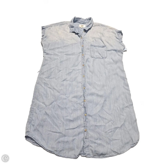 Dress Casual Short By Cosmic Blue Love In Blue, Size: Xl