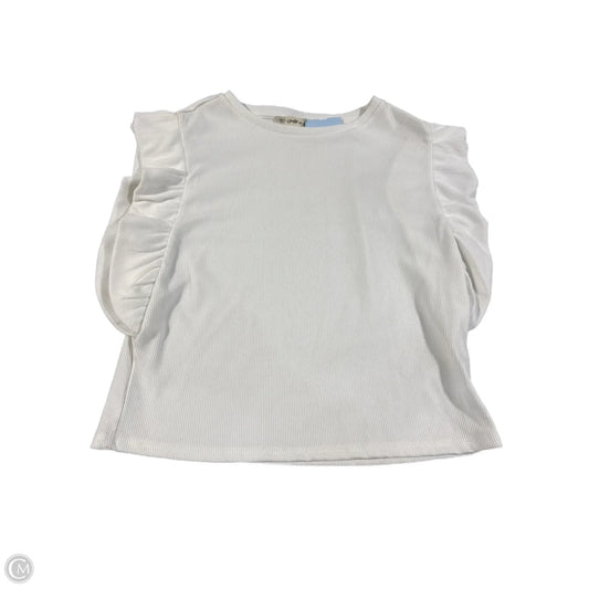 Top Short Sleeve By Cmc In White, Size: L