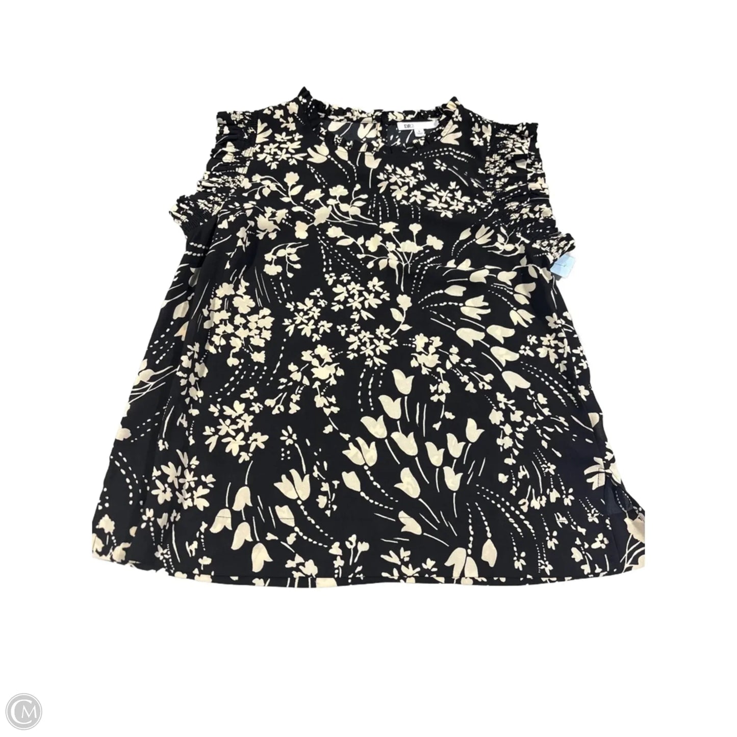 Top Sleeveless By Dr2 In Black & Cream, Size: S