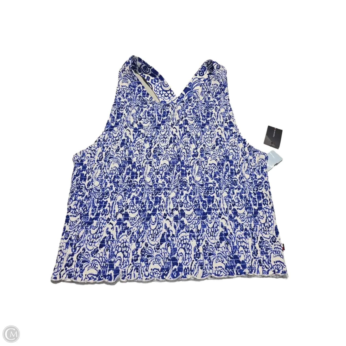 Tank Top By Tommy Hilfiger In Blue & White, Size: Xl