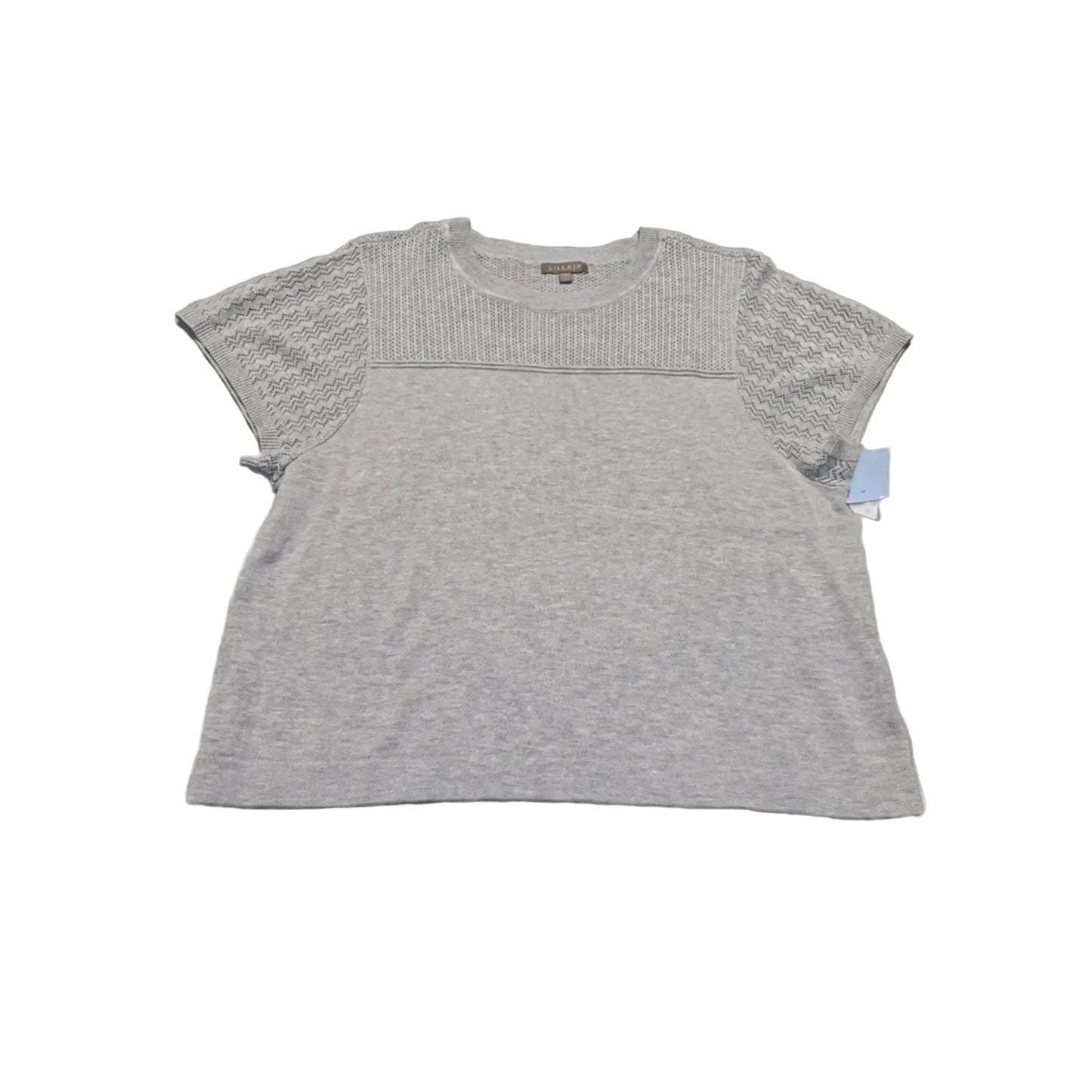 Top Short Sleeve By Lilla P In Grey, Size: L