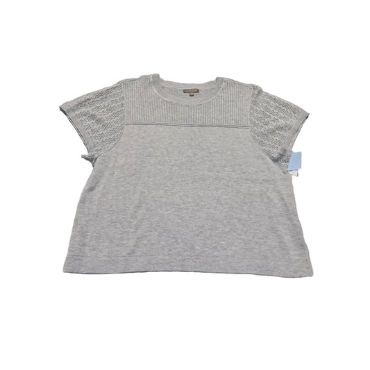 Top Short Sleeve By Lilla P In Grey, Size: L