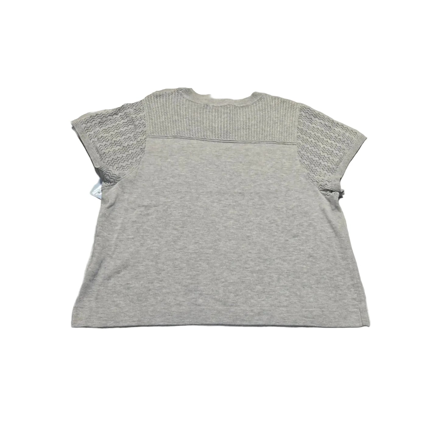 Top Short Sleeve By Lilla P In Grey, Size: L