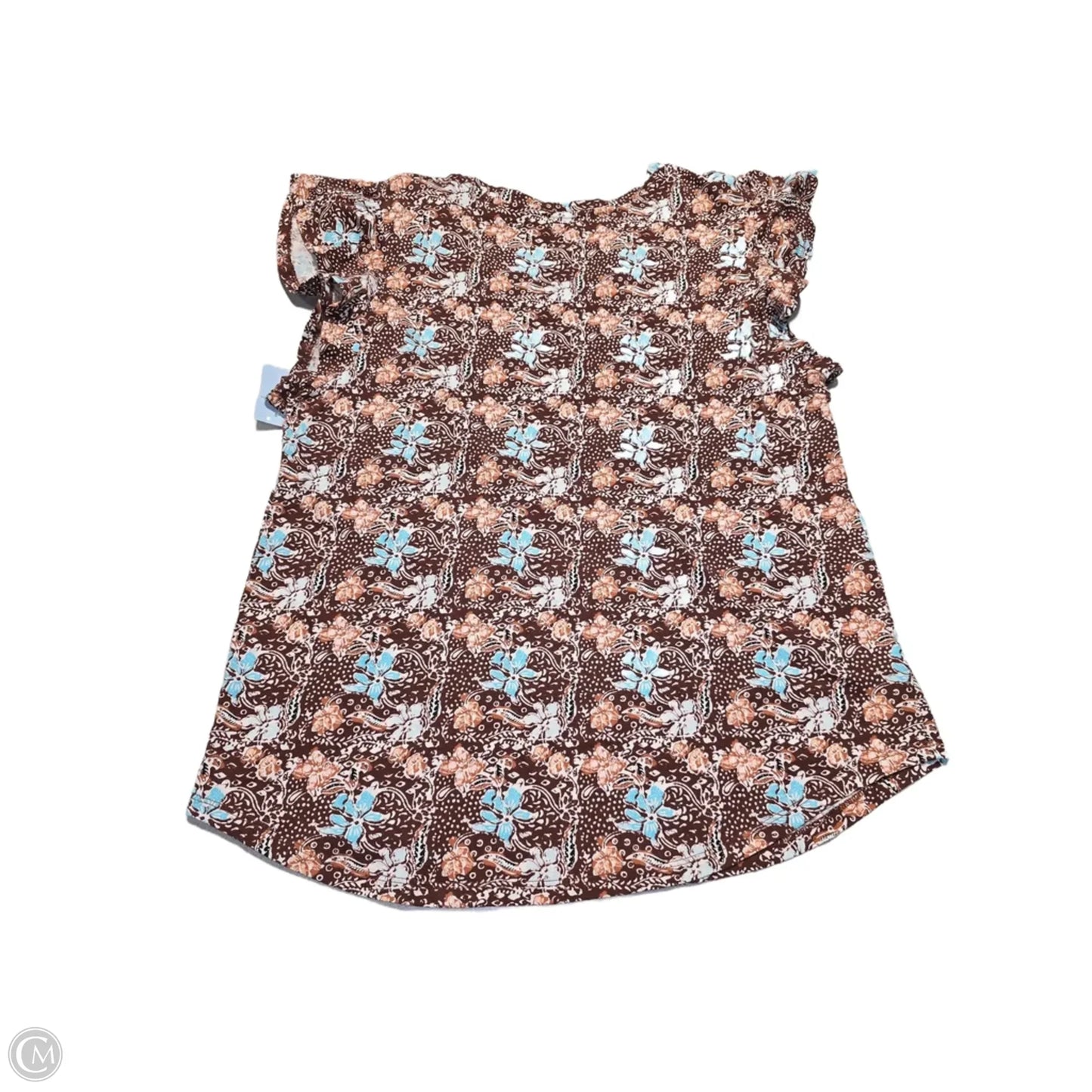 Top Short Sleeve By Ann Taylor In Brown, Size: Xl