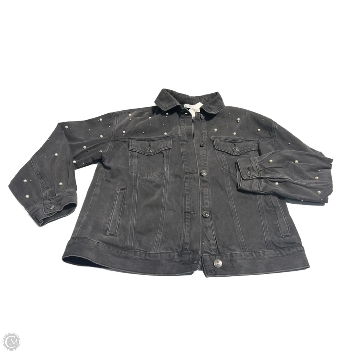 Jacket Denim By Forever 21 In Black, Size: S
