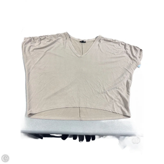Top Short Sleeve By Express In Tan, Size: L