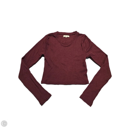 Top Long Sleeve Basic By Madewell In Red, Size: M