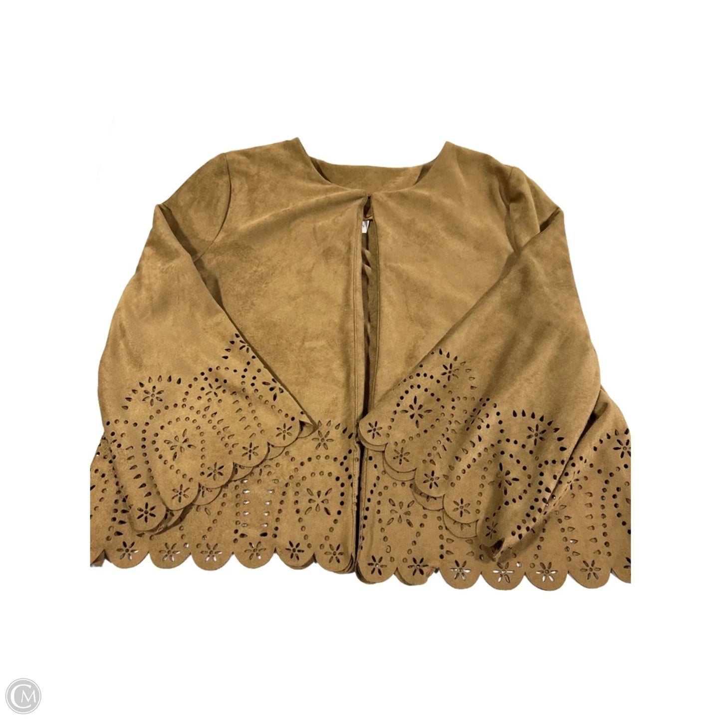 Top Long Sleeve By Stylus In Brown, Size: S