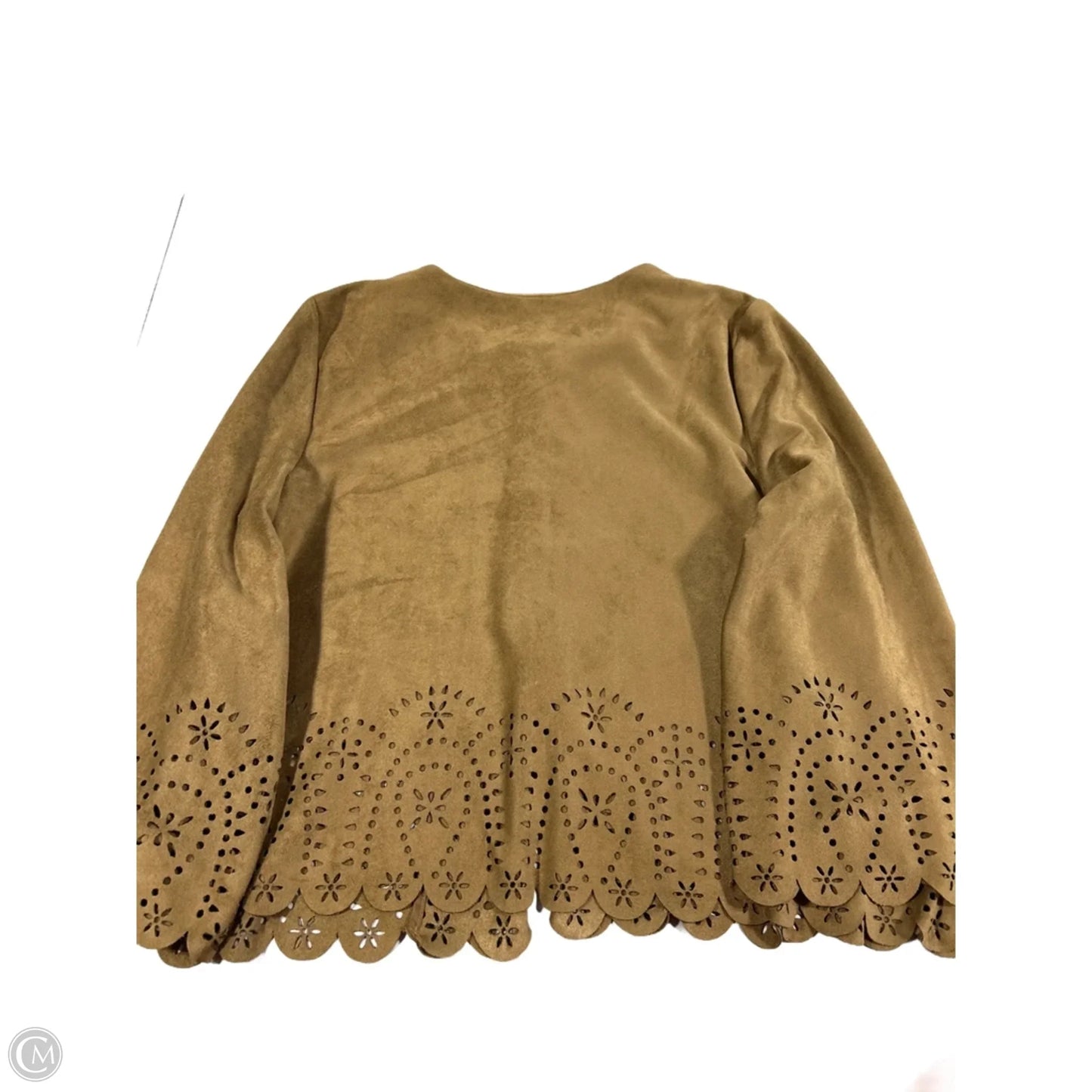 Top Long Sleeve By Stylus In Brown, Size: S