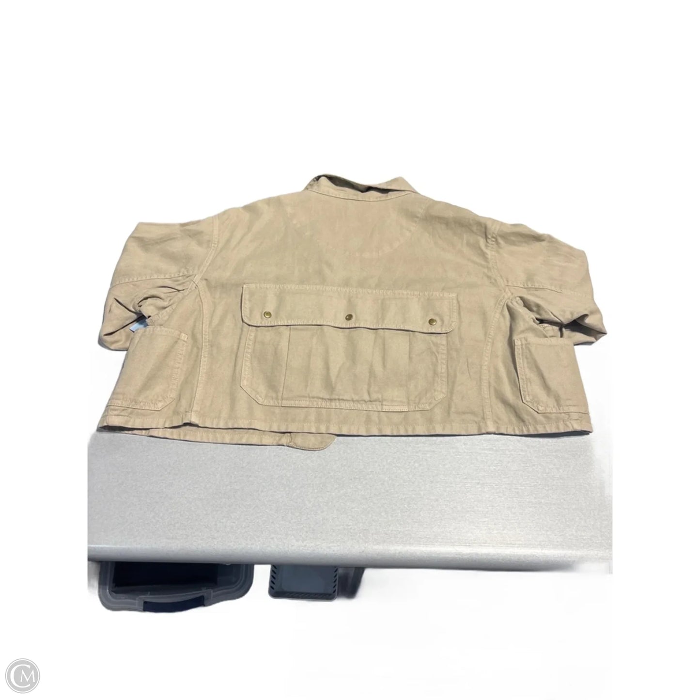 Jacket Denim By Banana Republic In Tan, Size: L