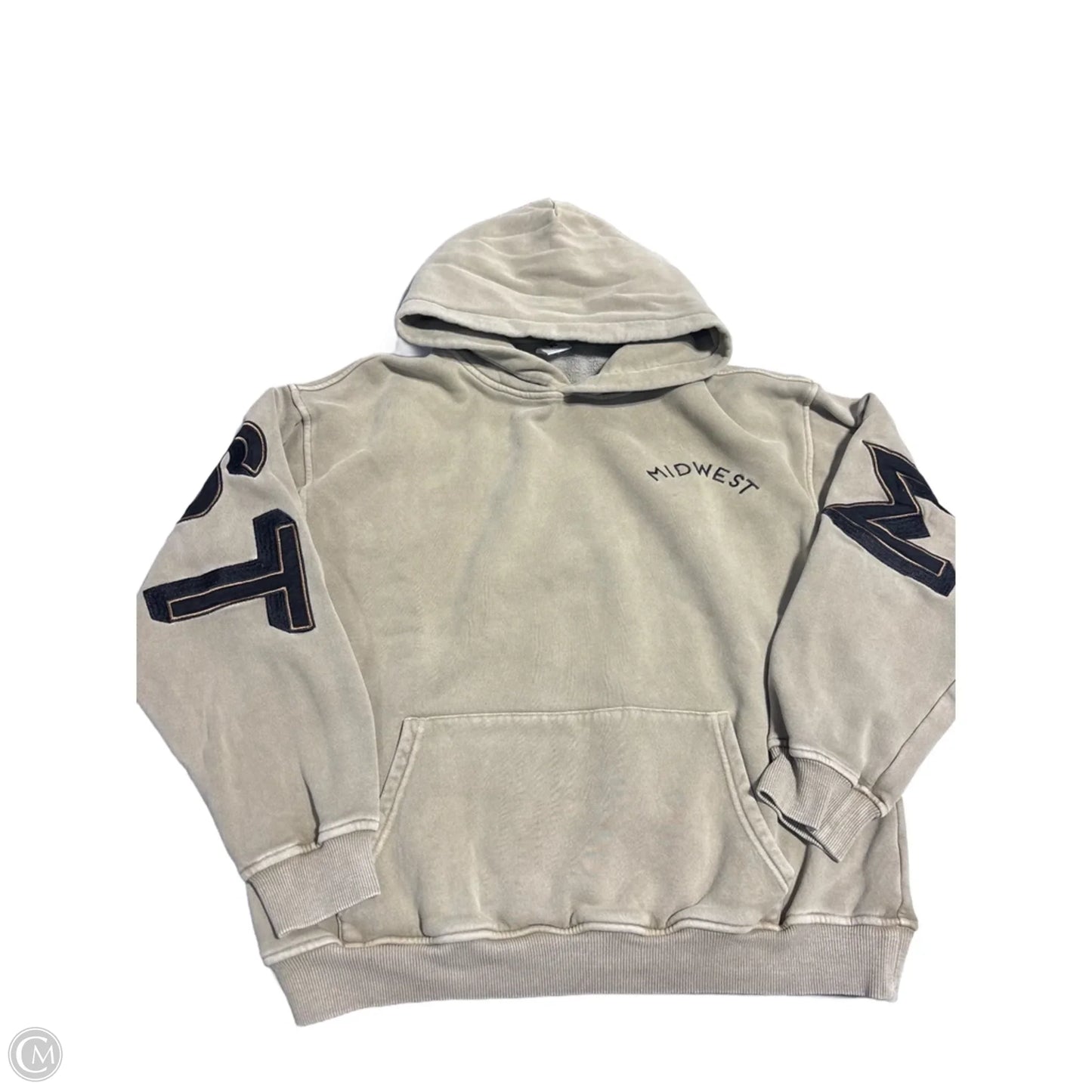 Sweatshirt Hoodie By Hinge In Tan, Size: M