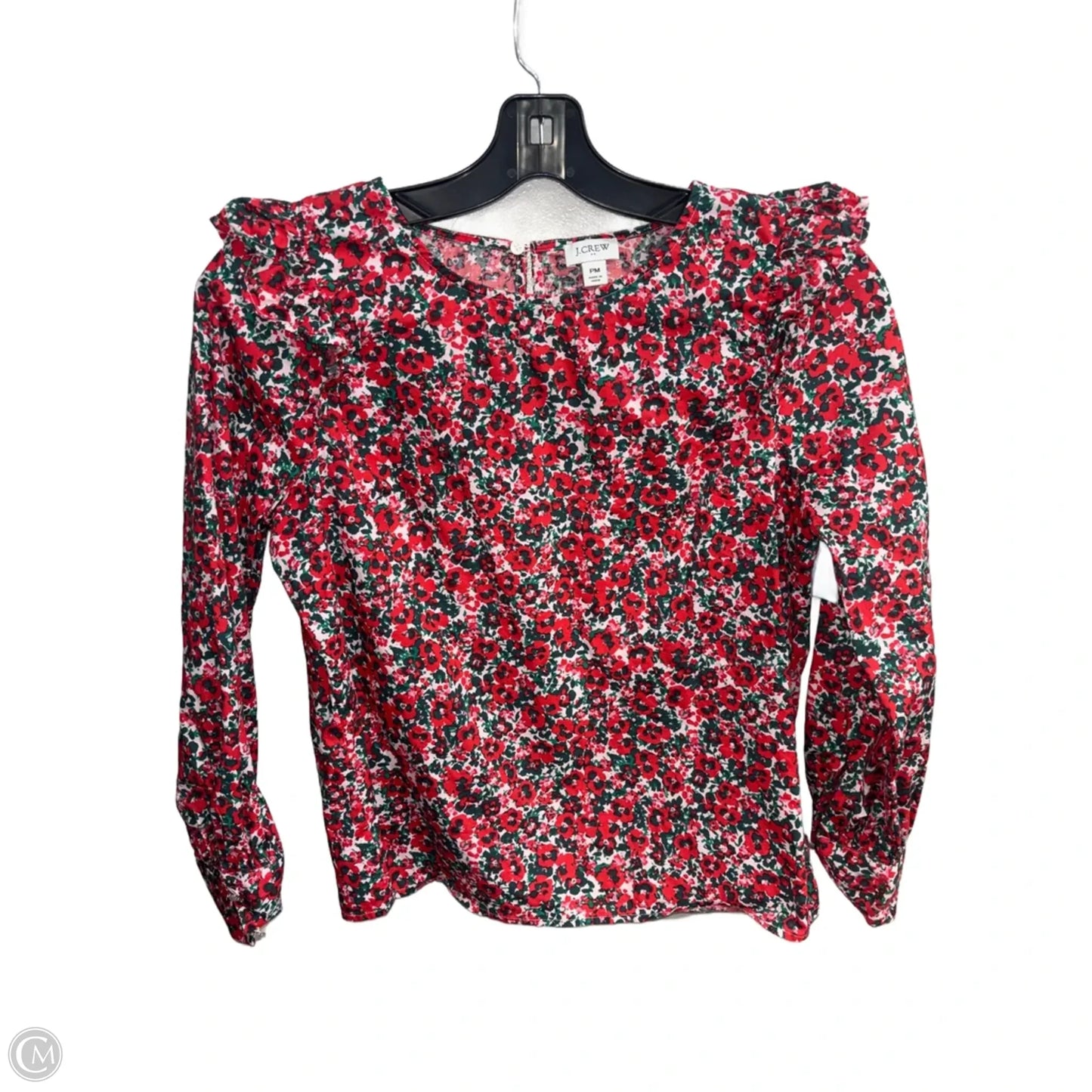 Top Long Sleeve By J. Crew In Floral Print, Size: Mp