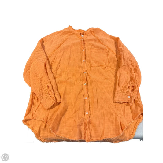 Top Long Sleeve By Aerie In Orange, Size: S