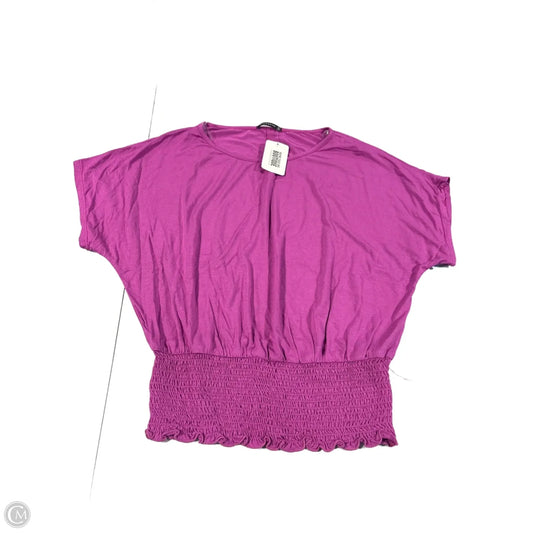 Top Short Sleeve By Staccato In Purple, Size: M