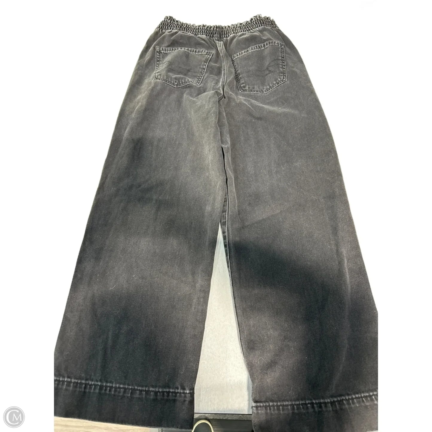 Jeans Wide Leg By American Eagle In Black, Size: 8