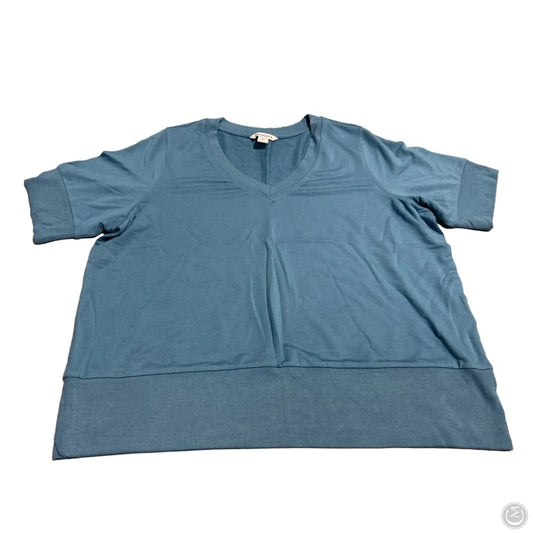 Athletic Top Short Sleeve By Athleta In Blue, Size: 1x