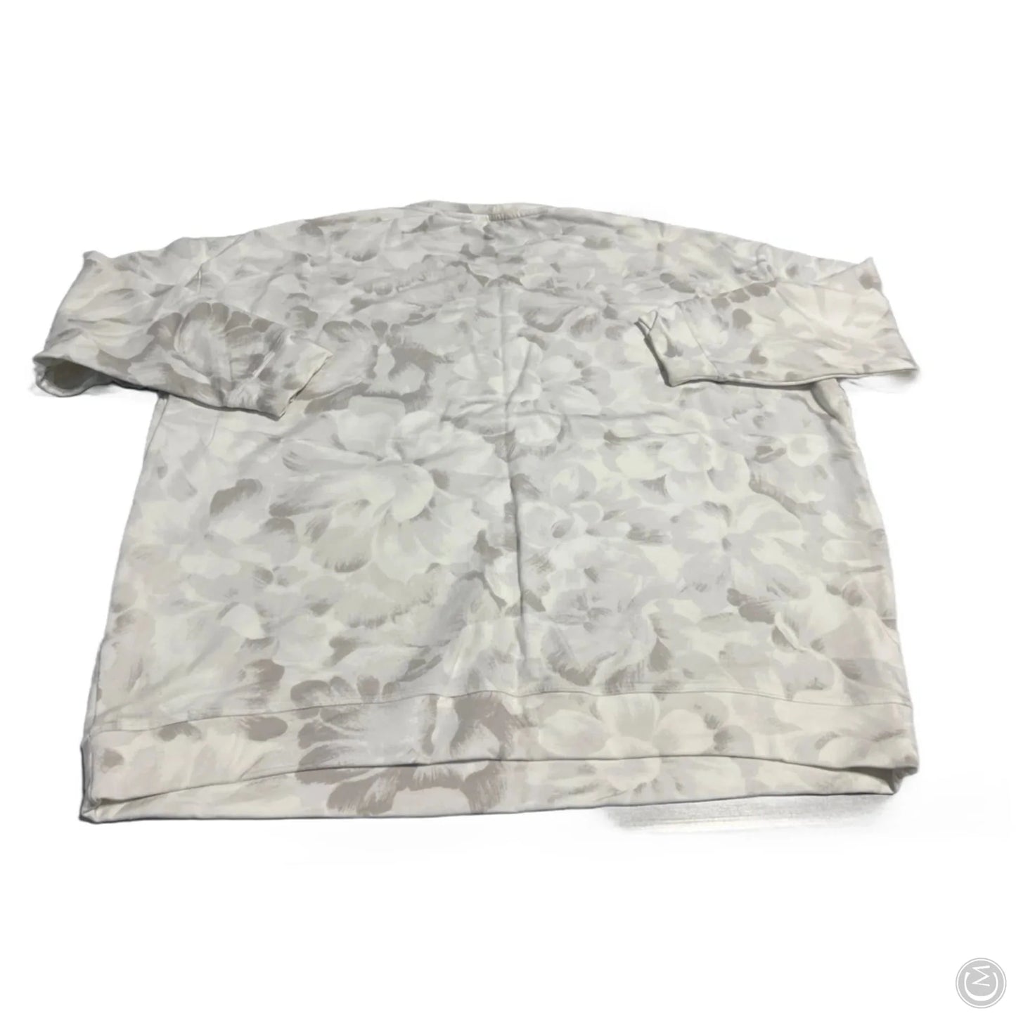 Athletic Top Long Sleeve Collar By Athleta In White, Size: 1x