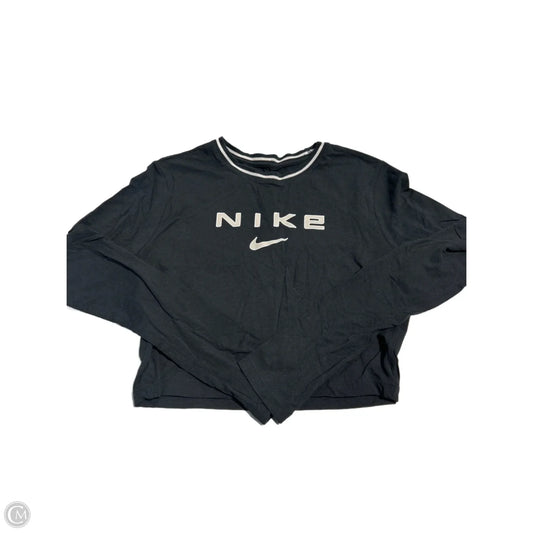 Top Long Sleeve By Nike In Black, Size: L