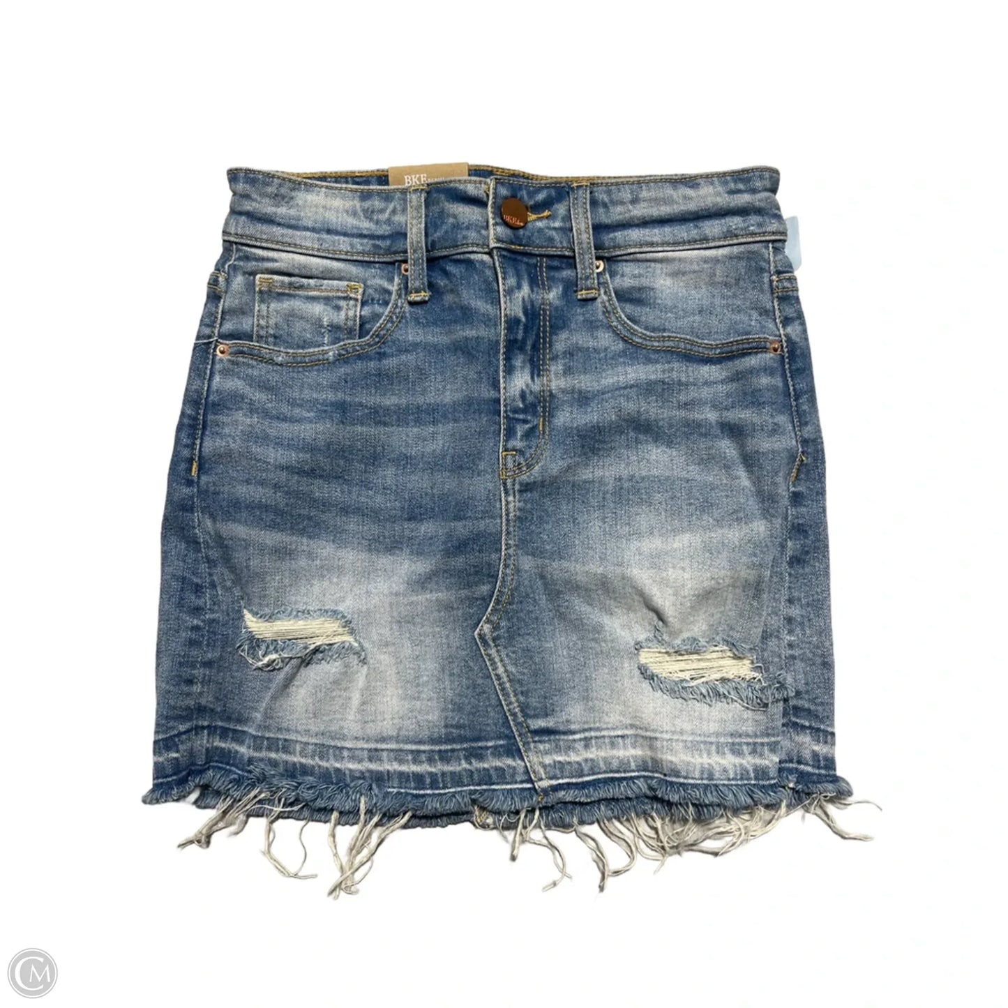 Skirt Midi By Bke In Blue Denim, Size: S