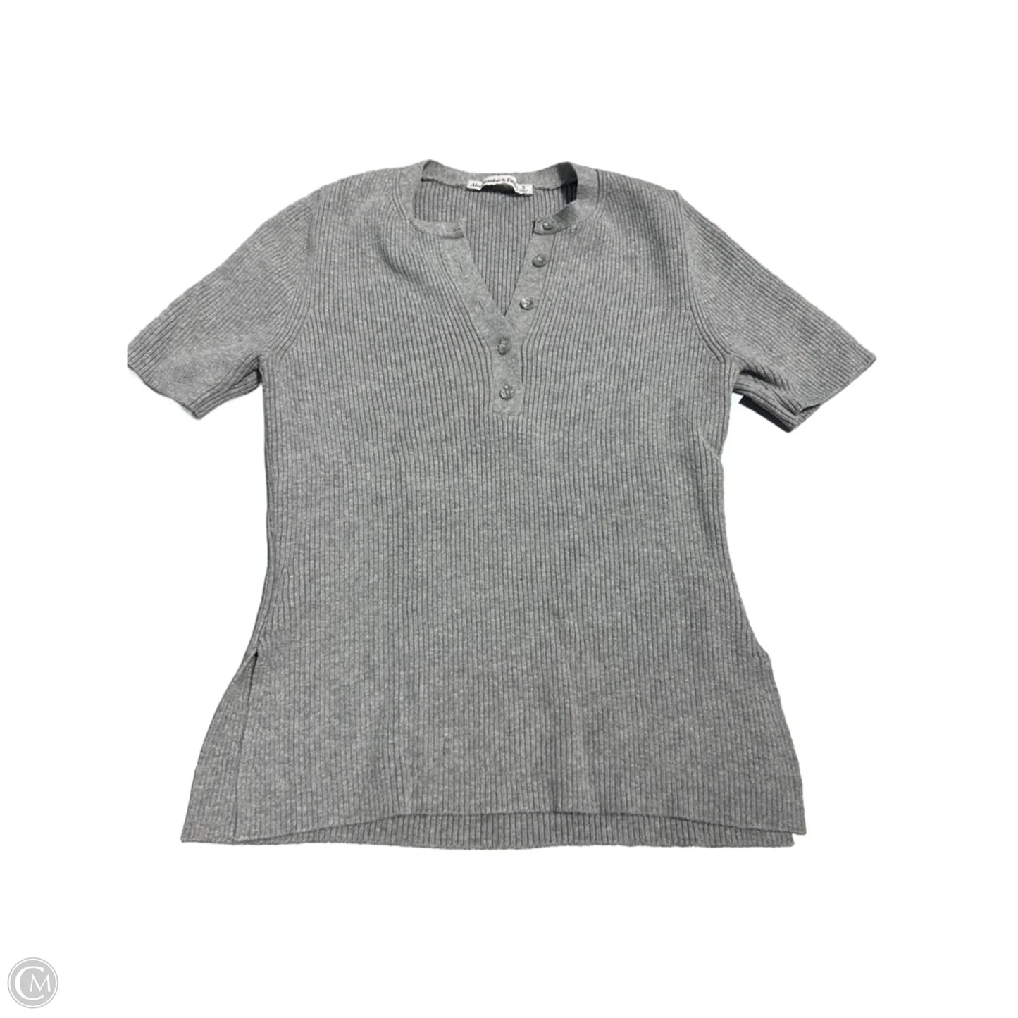 Top Short Sleeve By Abercrombie And Fitch In Grey, Size: S