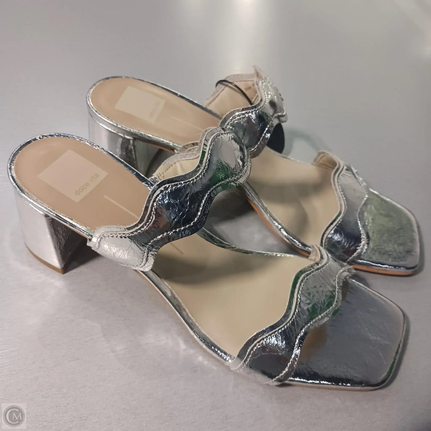 Shoes Heels Block By Dolce Vita In Silver, Size: 10