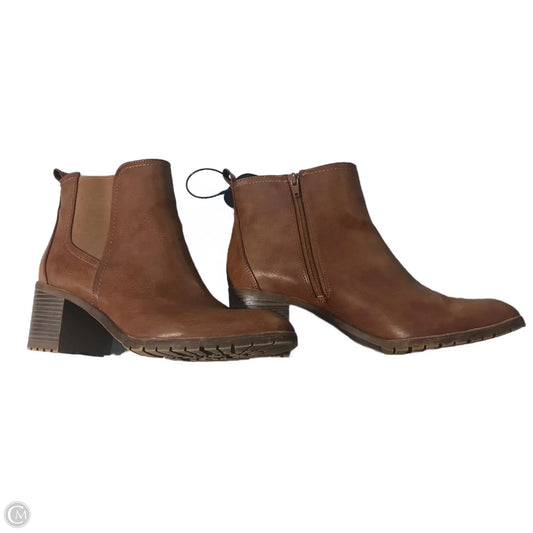 Boots Ankle Heels By Life Stride In Brown, Size: 11