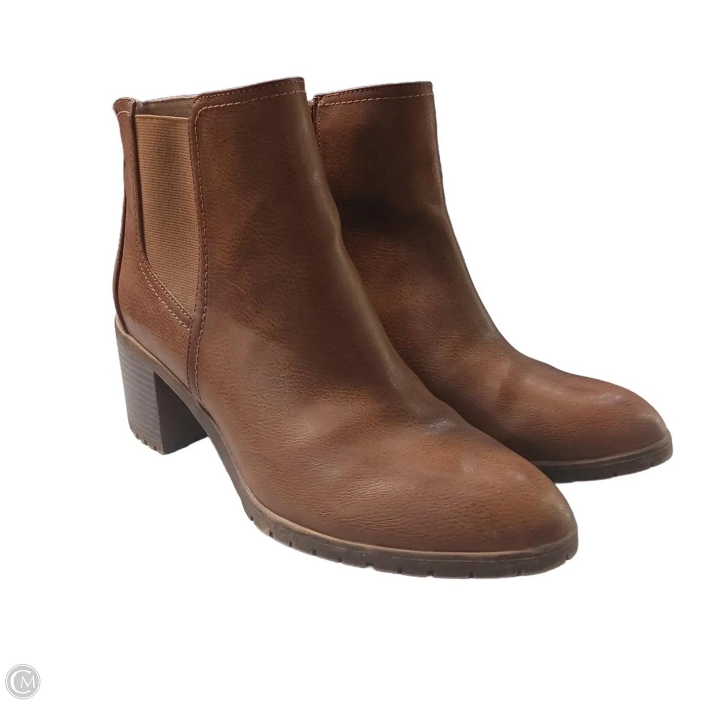 Boots Ankle Heels By Life Stride In Brown, Size: 11