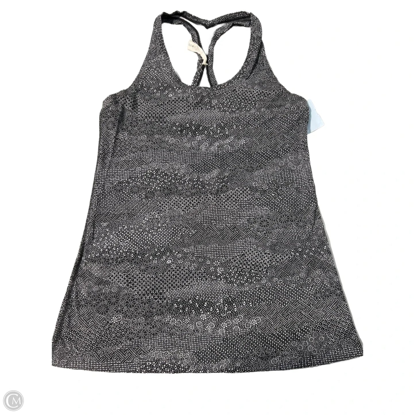 Athletic Tank Top By Lululemon In Black & Grey, Size: M