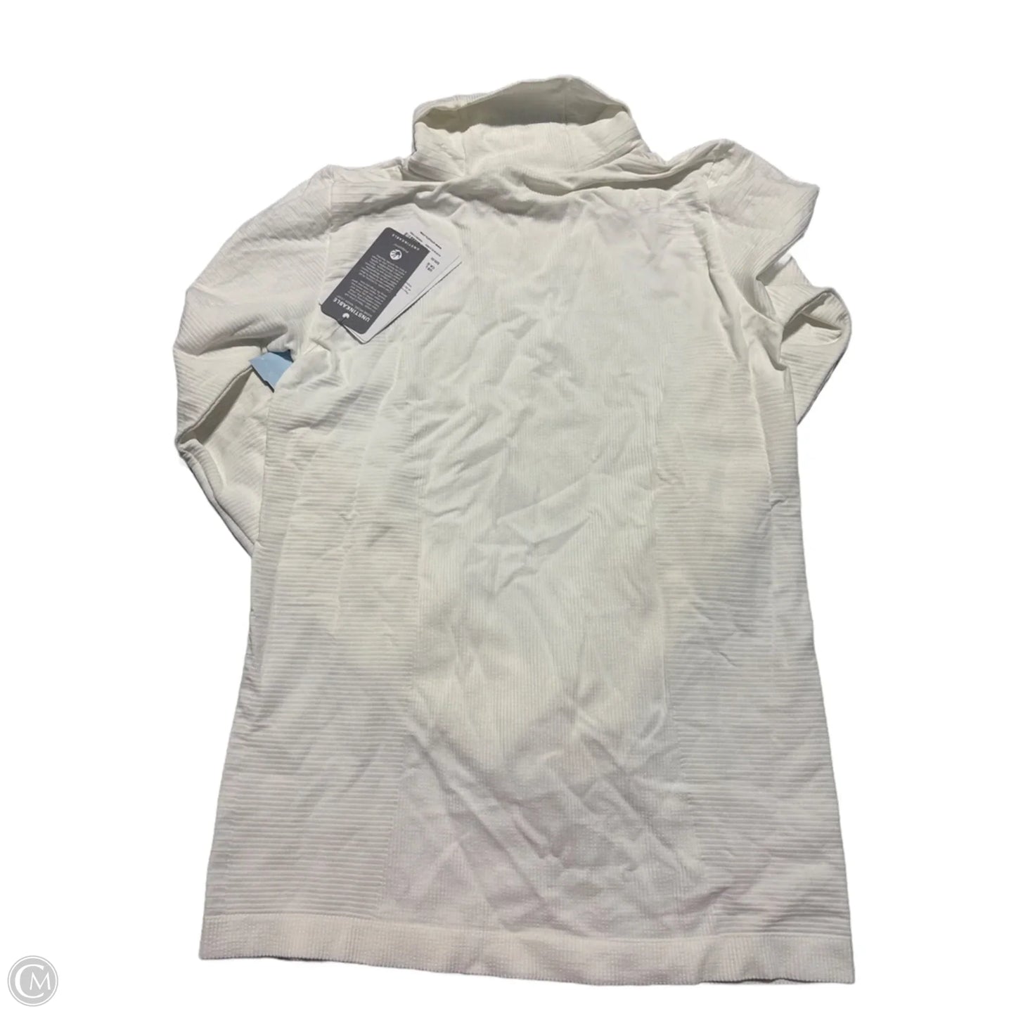 Athletic Top Long Sleeve Collar By Athleta In White, Size: L