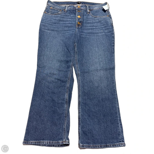Jeans Flared By J. Crew In Blue Denim, Size: 12