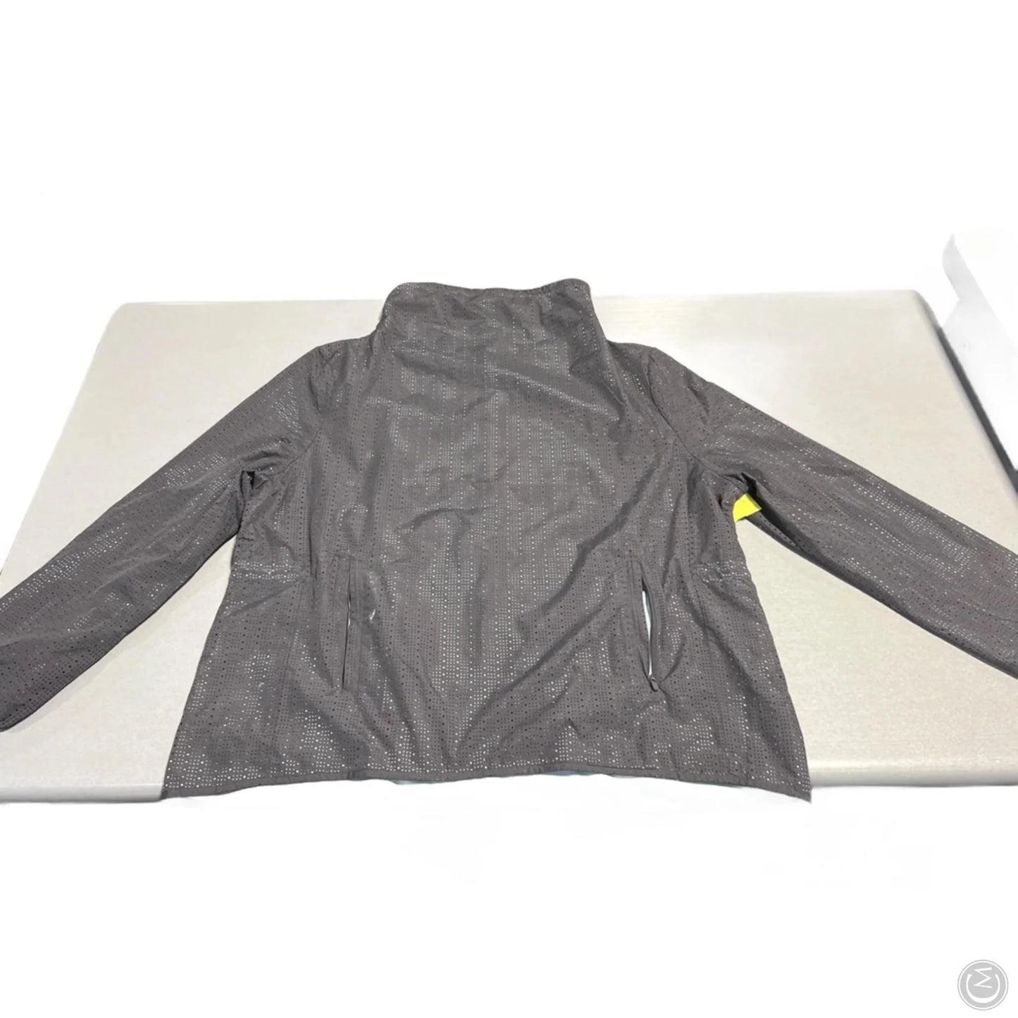 Athletic Top Long Sleeve Collar By Fabletics In Blue & Grey, Size: Xxl