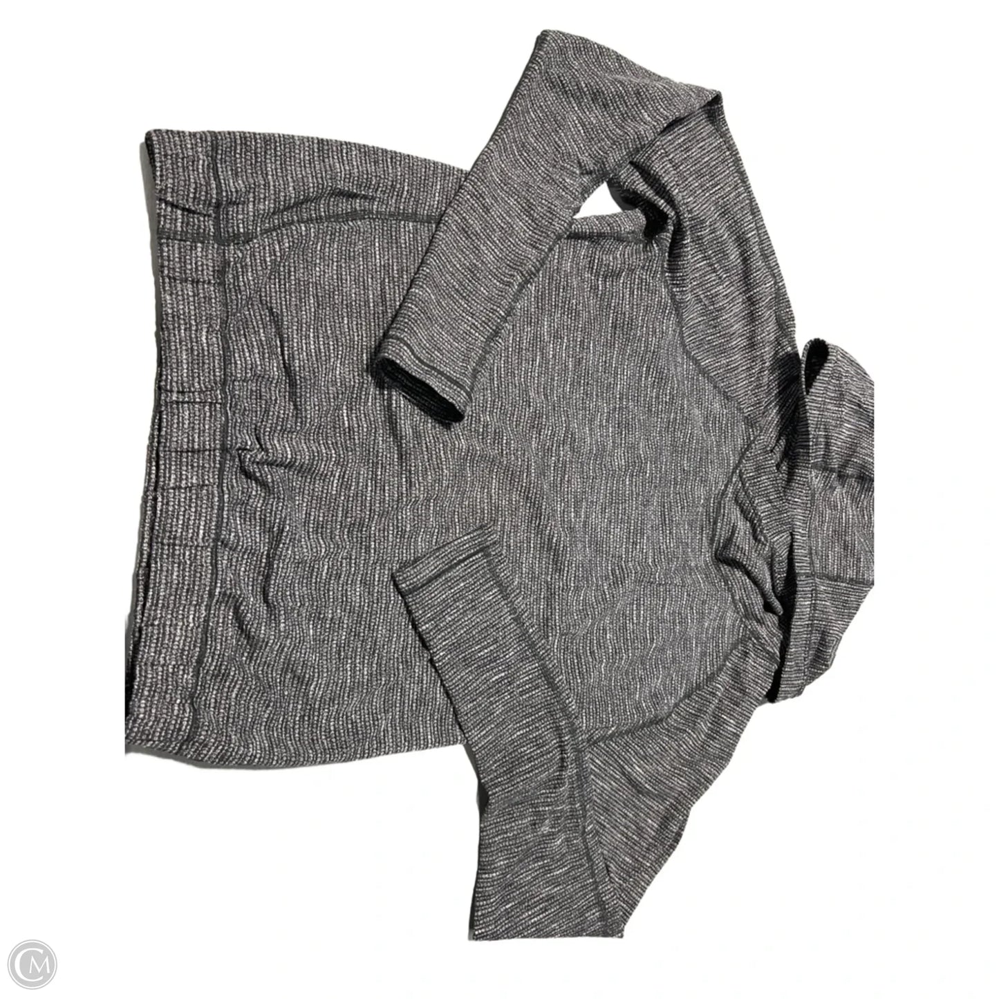 Athletic Sweatshirt Hoodie By Lululemon In Grey, Size: M