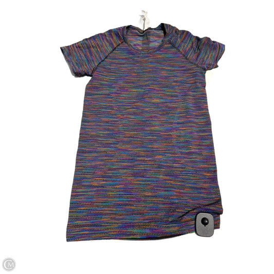 Athletic Top Short Sleeve By Lululemon In Multi-colored, Size: 4