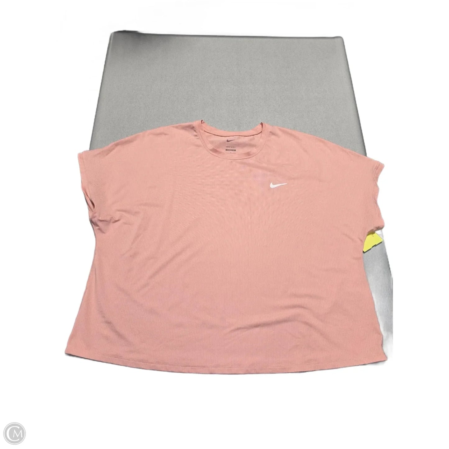Athletic Top Short Sleeve By Nike In Pink, Size: 1x