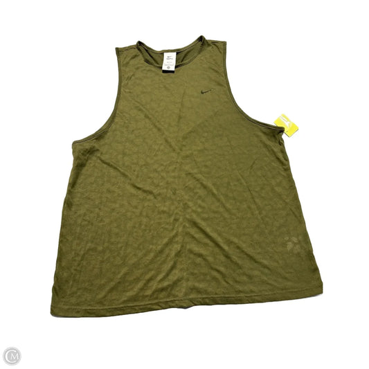 Athletic Tank Top By Nike In Green, Size: Xl