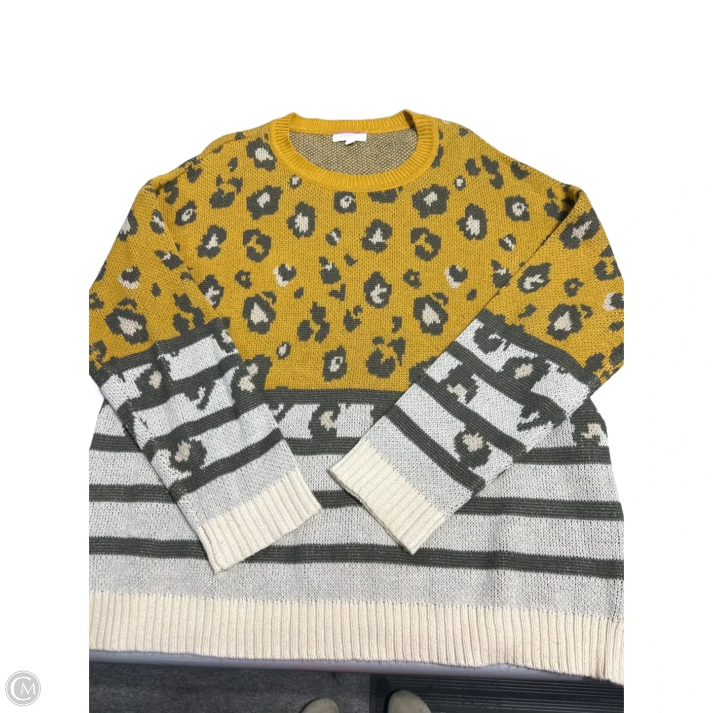 Sweater By Andree By Unit In Yellow, Size: L
