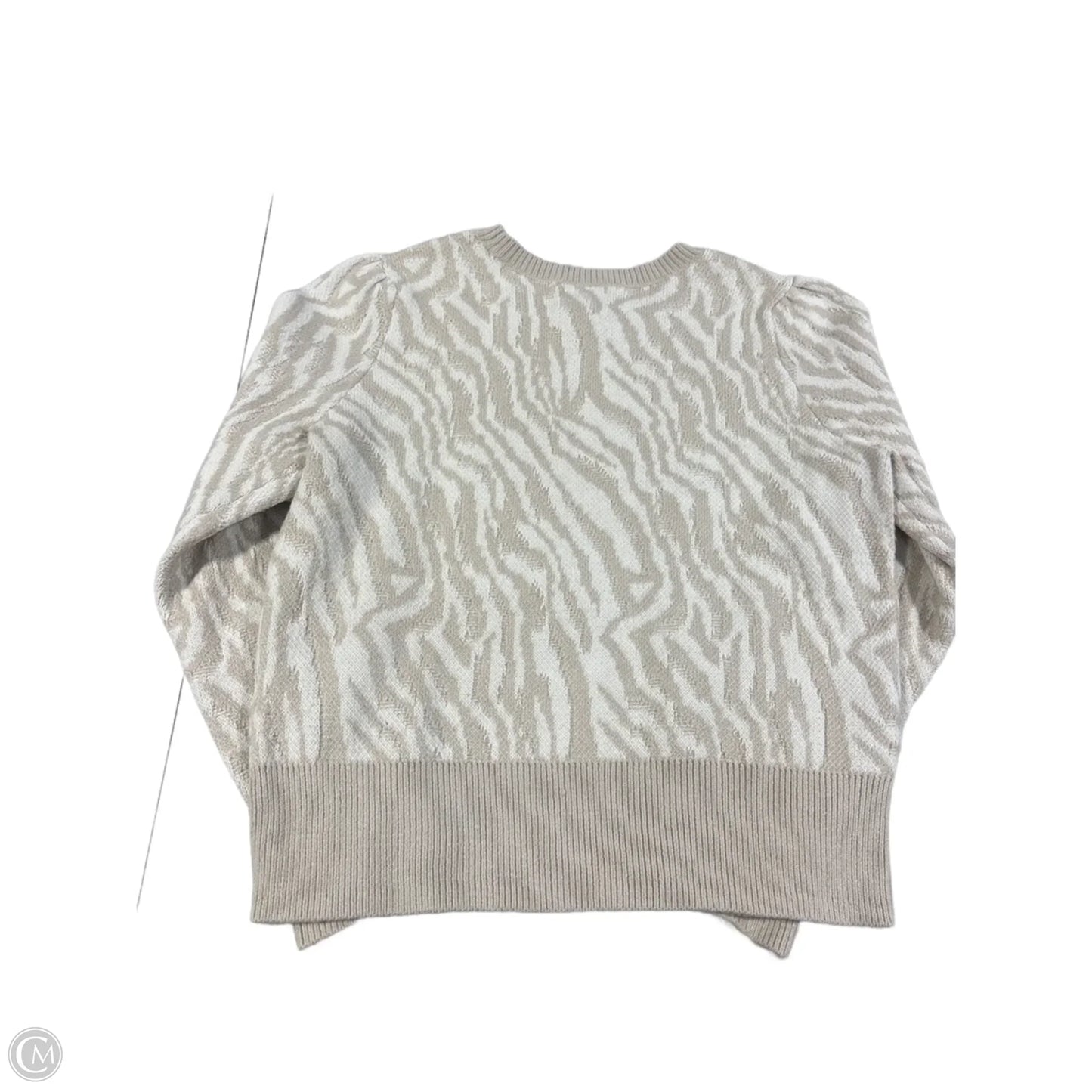 Sweater By Lucky Brand In Tan & White, Size: L