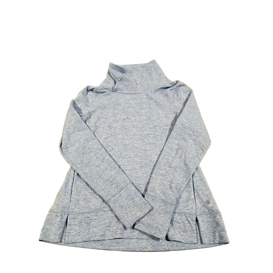 Athletic Top Long Sleeve Collar By Apana In Blue, Size: S