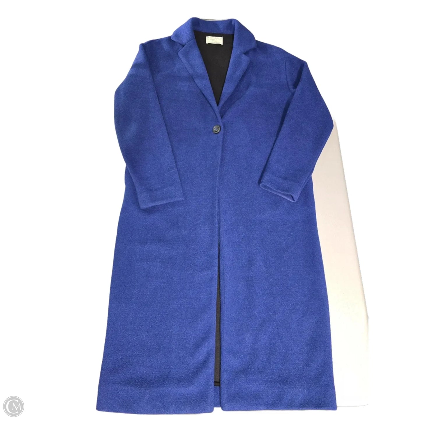 Coat Trench Coat By Z Supply In Blue, Size: Xs